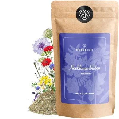 Abbildung von Heublumen 100g Heublumenblüten für Sitzbad Schwangerschaft Heublumenbad, Bade Tee, Wickel und Auflagen zur Geburtsvorbereitung Geburtsvorbereitung, Sitzbäder von Herzlich Natur