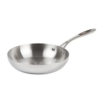 Abbildung von Vogue Tri Wall Induction Bratpfanne 24 cm/1,95 Liter, Edelstahl und Aluminium Induktionsherd, Gasherd, Elektroherd Solid Top kompatibel, Y320