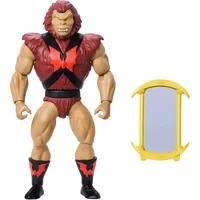 Abbildung von Masters of The Universe Origins Actionfigur Grizzlor aus der Cartoon Kollektion, ca. 14 cm groß, 1980er Motu TV haariger Bösewicht, detailreiches Design und Spiegel Zubehörteil, JBM90