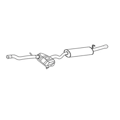 Abbildung von HELLA 8LD 366 026 511 Endschalldämpfer hinten mit Anbauteilen