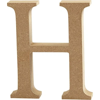 Abbildung von Creativ &quot;H MDF Buchstabe, braun, 13 x 2 cm
