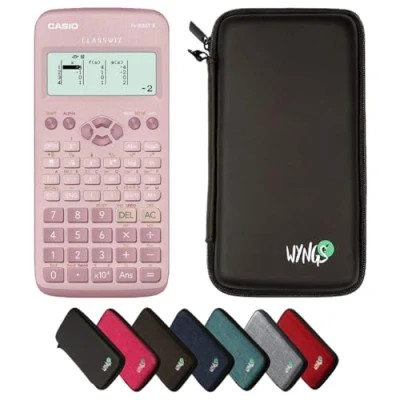 Abbildung von CALCUSO Sparpaket Schwarz mit Taschenrechner Casio FX 83GT X pink (Englisch)