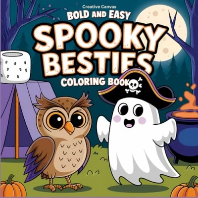 Abbildung von Spooky Besties: Bold and Easy Coloring Book For Adults Teens: Featuring Cute Creepy Creatures Cozy Moments Relaxation (Bold Easy, Books)