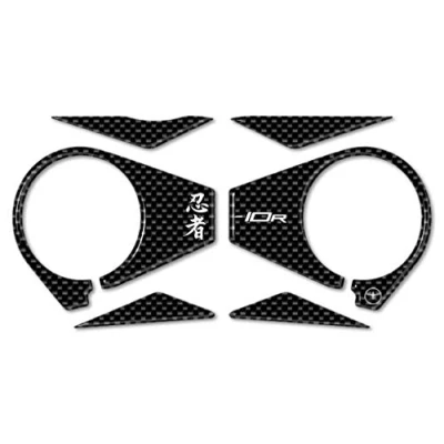 Abbildung von labelbike 3D Gelharz Aufkleber für Gabelplatte, kompatibel mit Kawasaki ZX 10R 20062010 Motorradn