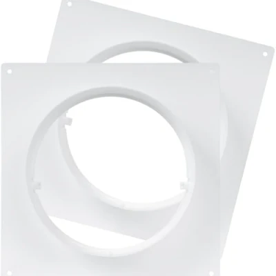 Abbildung von 2er Pack 150 mm Kanalverbinder Flansch, Kunststoff gerader Rohrflansch für Heizung, Kühlung, Lüftungssystem (15 cm)