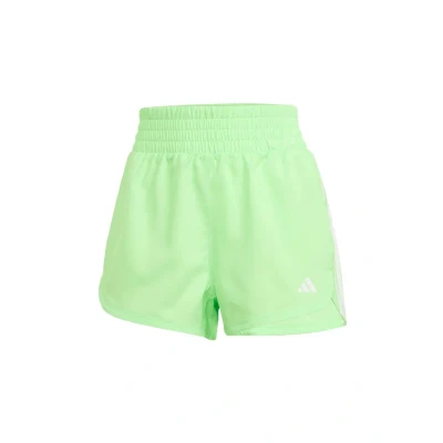 Abbildung von adidas Performance Pacer Stripes HIGH RISE Kurze Sporthose Lime burst white, Damen, Größe: XXSx3&quot;, white