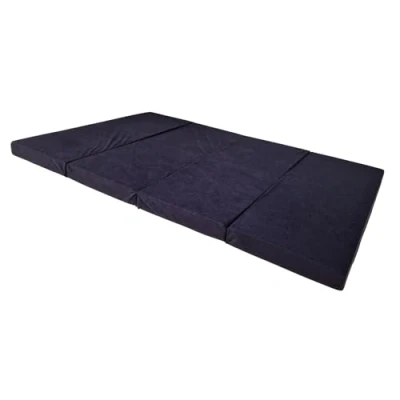 Abbildung von Natalia Spzoo breite Faltmatratze 180 x 120 8 cm Klappmatratze mit Schaumstoffkern &amp; abnehmbarem Bezug klappbare Schlafmatte (0001 Schwarz)