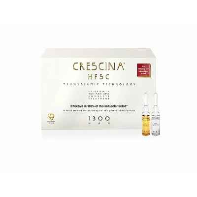 Abbildung von CRESCINA HFSC TRANSDERMIC technology ampoule complex for restoring hair growth and against loss men, 1300, N 10+10