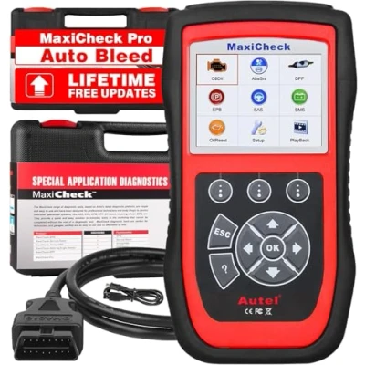 Abbildung von Autel MaxiCheck PRO Auto Entlüftungs Scan Tool zum Entlüften von ABS Bremsen, OBD2 SRS Diagnosescanner, Ölrücksetzung, BMS, EPB, Airbag, SAS Dienste für Bestimmte Fahrzeuge