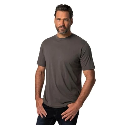 Abbildung von JP1880 Grosse GRÖSSEN BIS Rundhalsausschnitt Reine Tshirt basic, Herren, Größe: Large, Graphite