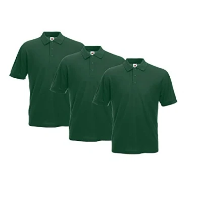 Abbildung von Fruit of the Loom Herren 63 402 0 Polohemd, Flaschengrün, 3XL (3er Pack)