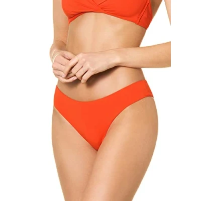 Abbildung von goldenpoint Bikini Damen Badeanzug Slip Felt, Farbe Orange, Größe L
