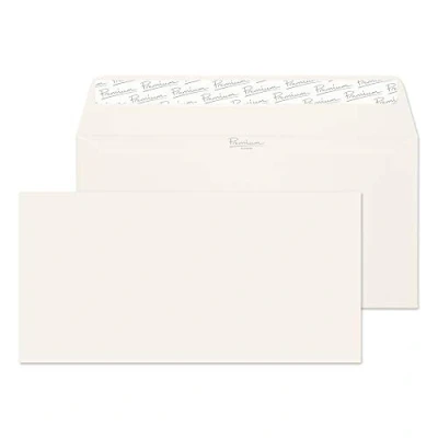 Abbildung von Blake Premium Business 39882 Briefumschläge Haftklebung Alt Weiß Gerippt DL 110 x 220 mm 120g/m² 500 Stück
