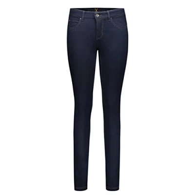 Abbildung von MAC Damen Straight Leg Jeanshose Dream Skinny, Blau (dark rinsewash D801), Gr. W30/L28 (Herstellergröße: 00/28)