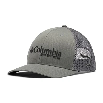 Abbildung von Columbia PFG Herren Ballkappe mit Fischflagge, Netzstoff, Titan/Schwarz/Haken, Einheitsgre
