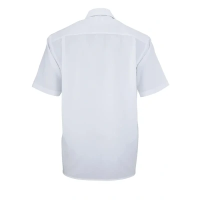 Abbildung von OLYMP Luxor comfort fit Hemd Halbarm New Kent Kragen Popeline weiß Gr. 42