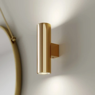 Abbildung von Euluna Wandlampe Marion, messing Höhe 18 cm Stahl up/down