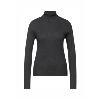 Abbildung von Street One Basic Strickpullover, Damen, Größe: 42, Grau