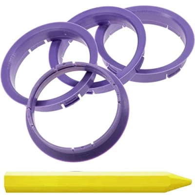 Abbildung von 4X Zentrierringe Lila 64,0 mm x 60,1 + 1x Reifen Kreide Fett Stift