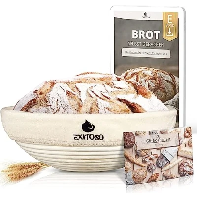 Abbildung von Exitoso Gärkorb Rund, einfach frisches Brot backen nachhaltig gesund