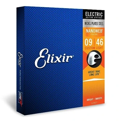 Abbildung von Elixir® Saiten E Gitarrensaiten mit NANOWEB®Beschichtung, Custom Light (.009 .046)
