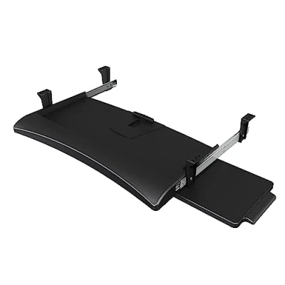 Abbildung von Dataflex Addit Tastatur und Mausauszug 223 Schwarz, Ausziehbare Ablage für Maus, Tastaturen bis zu 520 mm Breite, Mauspad Links Rechtshänder