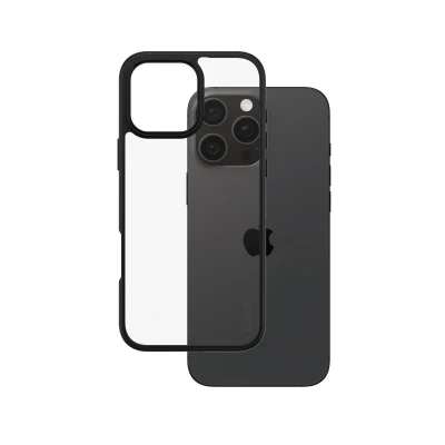 Abbildung von 0 CARE by PanzerGlass® Flagship Case Transparent Urban Combat Schwarz Rahmen für iPhone 16 Pro Max