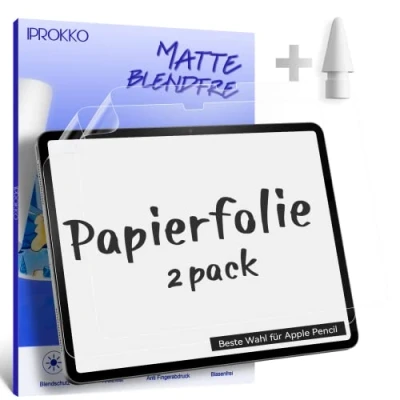 Abbildung von [2 Stück]Like Paper Folie Kompatibel mit iPad 10. Generation 10,9 Zoll 2022, Matte Papierfolie Displayschutz Papier Bildschirmschutz Schutzfolie Film Screen Protector for Zeichnen, Schreibe, Notizen