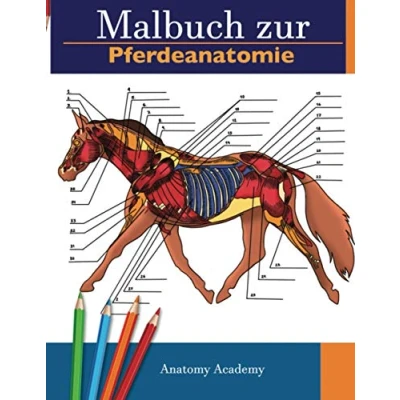Abbildung von Malbuch zur Pferdeanatomie: Unglaublich detailliertes Arbeitsbuch zum Selbsttest der Pferdeanatomie Perfektes Geschenk für Tiermedizinstudenten, Pferdeliebhaber und Erwachsene