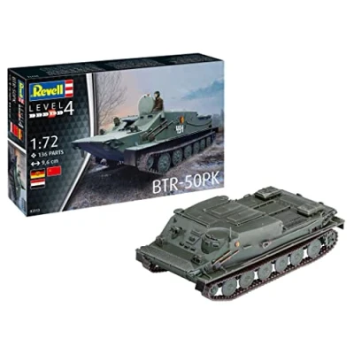 Abbildung von Revell Sperrholz Modell Fahrzeug 1/72 BTR 50PK