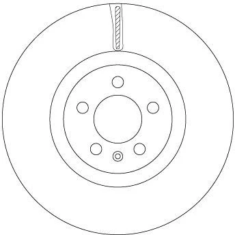 Abbildung von TRW DF6983S Bremsscheibe 312 25 5 100 Belüftet lackiert VOLKSWAGEN: Polo VI
