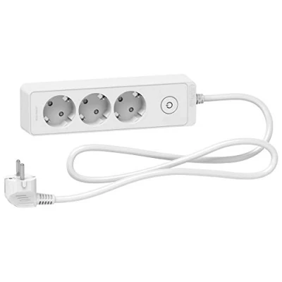 Abbildung von Schneider Electric ST9431W Mehrfachsteckdose, 3 fach, 1,5 m, Weiß