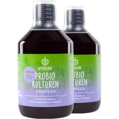 Abbildung von BitterLiebe® Plus Bitter Probio Kulturen Komplex flüssige Darmbakterien für die Verdauung magensaftresistentes Mittel Darmflora und Sanierung