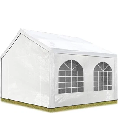 Abbildung von TOOLPORT Hochwertiges Partyzelt 3x3 m Pavillon Zelt PE Plane 450 N Gartenzelt Festzelt Wasserdicht weiß