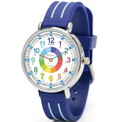 Abbildung von Kiddus Time Teacher Classic Uhr Blue für Kinder, Größe: One Size,