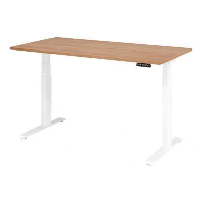Abbildung von Hammerbacher Schreibtisch XDKB16 Nussbaum/Weiß