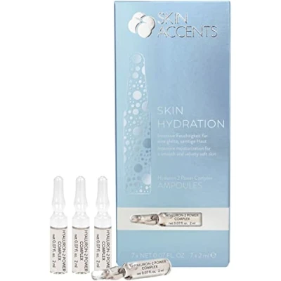 Abbildung von inspira: cosmetics Skin Accents Hydration Hyaluron 2 Power Complex Ampullen Intensive Feuchtigkeit für eine glatte, samtige Haut 14 ml