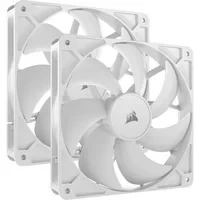 Abbildung von CORSAIR RS140 140mm PWM Lüfter Daisy Chain Verbindung Geräuscharm Magnetisches Dome Lager Doppelpack Weiß