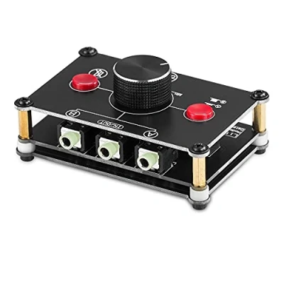 Abbildung von Nobsound Little Bear MC102 Mini 2(1) IN 1(2) Out 3.5mm Stereo Audio Switcher Passive Selector Splitter Box Schalter Umschalter Selektor (Black)