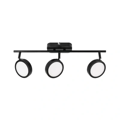 Abbildung von Lindby Strahler Neros, schwarz, 3 flg., 55 cm, CCT, Eisen