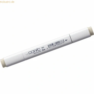 Abbildung von COPIC Classic Marker Typ W 3, warm gray No. professioneller Layoutmarker, mit einer breiten und feinen Spitze