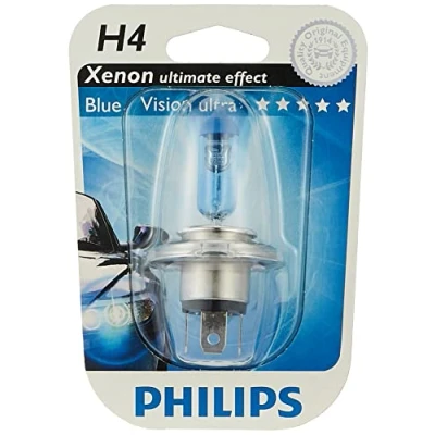 Abbildung von PHILIPS BlueVision Ultra Xenon Effekt H4 Scheinwerferlampe 12342BVUB1, Einzelblister