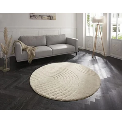 Abbildung von HANSE Home Designteppich &quot;Fergus&quot;, rund, Shaggy, Weich, Skandi, Flauschig, Teppich, Wohnzimmer, Schlafzimmer