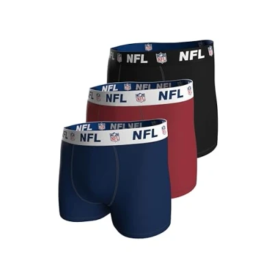 Abbildung von NFL Herren Shield 3pk Boxers, Navy red Black, M EU