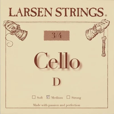 Abbildung von Larsen Cello Saiten Original Fractional kleine Größen D 3/4 Medium