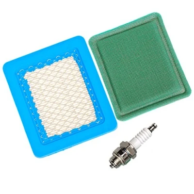 Abbildung von Carkio 491588 Air Filter with 271933 Pre and Spark Plug Compatible Briggs &amp; Stratton 625e 675ex Series Quantum 3.5 6.75 Gross HP Push Mower
