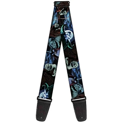 Abbildung von Buckle Down Gitarrengurt Nightmare Before Christmas Jack Oogie Boogie Santa Scene 5,1 cm breit