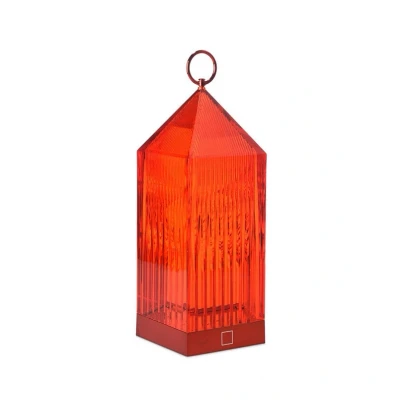 Abbildung von Kartell LED Akku Tischlampe Lantern, rot, recycelt, IP54