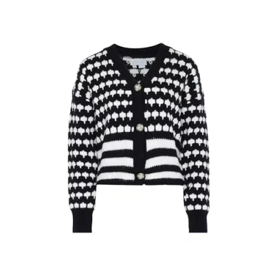 Abbildung von blonda Damen Sweater Marine Wollweiss XL/XXL