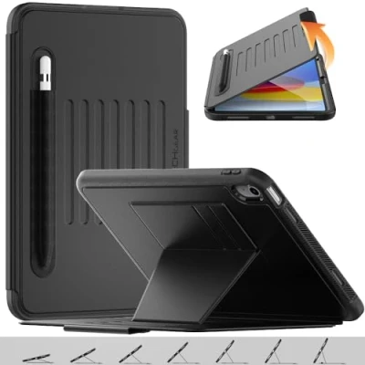 Abbildung von TECHGEAR Enduro Schutzhülle für Apple iPad 10. Generation 11 Zoll / 10 2022, robust und robust, stark, magnetisch, klappbar, automatische Sleep/Wake Hülle, sturzsichere Abdeckung mit